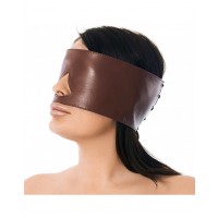oogmasker bruin leer bdsm slaaf