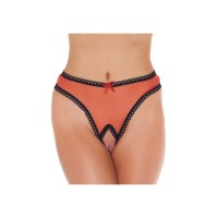 Amorable transparant rood open kruis slipje