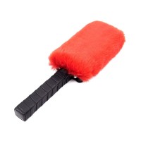 PU leren paddle met dons - rood
