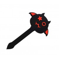 Pvc paddle duiveltje motief - zwart - 24cm