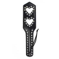 paddle met studs harten zwart