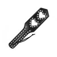 paddle met studs harten zwart