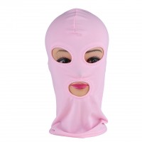 polyester bdsm hoofdmasker roze