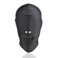 polyester hoofdmasker rits zwart