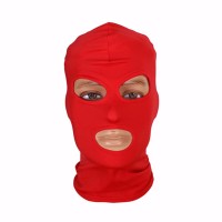 Polyester hoofdmasker met openingen - rood