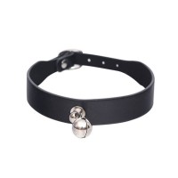 pu leren bdsm halsband zwart kattenbel