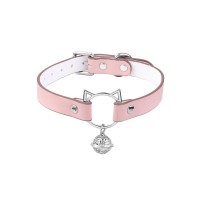 pu leren halsband katten bel