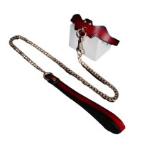 pu leren halsband vleermuis aanlijnketting