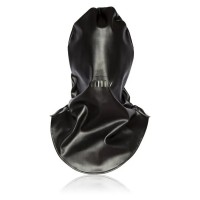 pu leren hoofdmasker mondgaten zwart