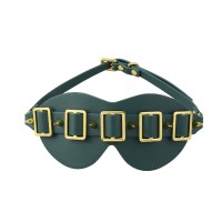 pu leren oogmasker gespen groen