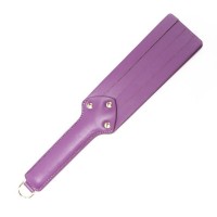 pu leren paddle flogger paars