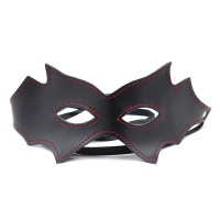 pu leren bondagemasker zwart rood