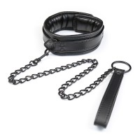 pu leren halsband kussen aanlijnketting