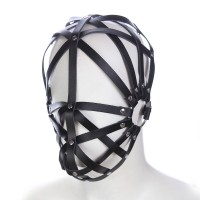 pu leren hoofdmasker kooi