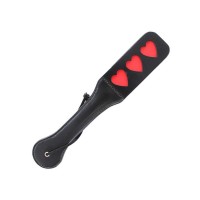 PU leren paddle met hartjes - 32 cm