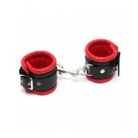 Luxe voetboeien met kussens - rood