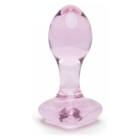 roze glazen anaalplug hartvorm