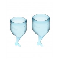 Satisfyer Feel Secure menstrual cup - lichtblauw