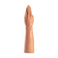 siliconen fisting dildo hand bruin