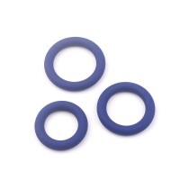 Siliconen cockring set blauw 30 - 35 - 40 mm
