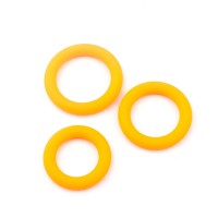 Siliconen cockring set oranje 30 - 35 - 40 mm