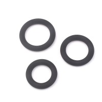 Siliconen cockring set zwart 30 - 35 - 40 mm