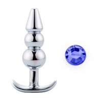 stalen anaal toy blauw kristal