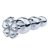 stalen buttplug hartjes wit kristal