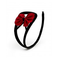Stapless c-string zwevend - zwart / rood  