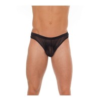 mannen string doorzichtig zwart