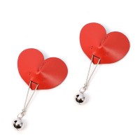 tepel toys bedekking leder harten bal rood