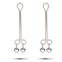 Metalen tepelklemmen hartjes hanger