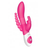 The Rabbit triple Tarzan Vibrator - roze 21,5 cm