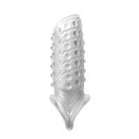transparante siliconen penissleeve met bobbels