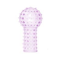 Siliconen vinger sleeve met bobbeltjes paars