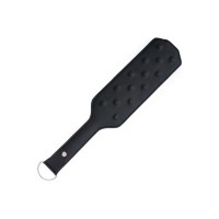 Zwarte leren paddle met spikes 38 cm
