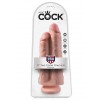 dubbele dildo king cock 9" blanc sextoys