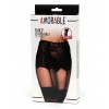 amorable sexy jarretels g-string kousen set zwart