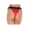 amorable open slip dames zwart rood