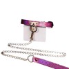 bdsm halsband nep leder schubben roze goud