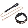 bdsm halsband pu leer gouden ringen