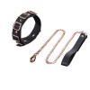 bdsm halsband rubber gouden details