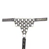 pu Leren harnas met halsband borst en middelstuk