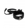 bdsm halsband zwart satijn