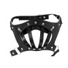 leren masker met mond opening - zwart erotisch