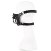 leren masker met mond opening - zwart erotisch