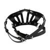leren masker met mond opening - zwart erotisch