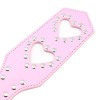 bdsm paddle met studs harten roze