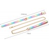pu leren halsband regenboog glinster riem