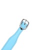 Dunne blauwe halsband met ring metalen gesp